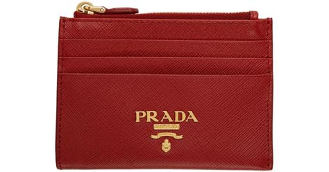 card prada|Prada card holder with zipper.